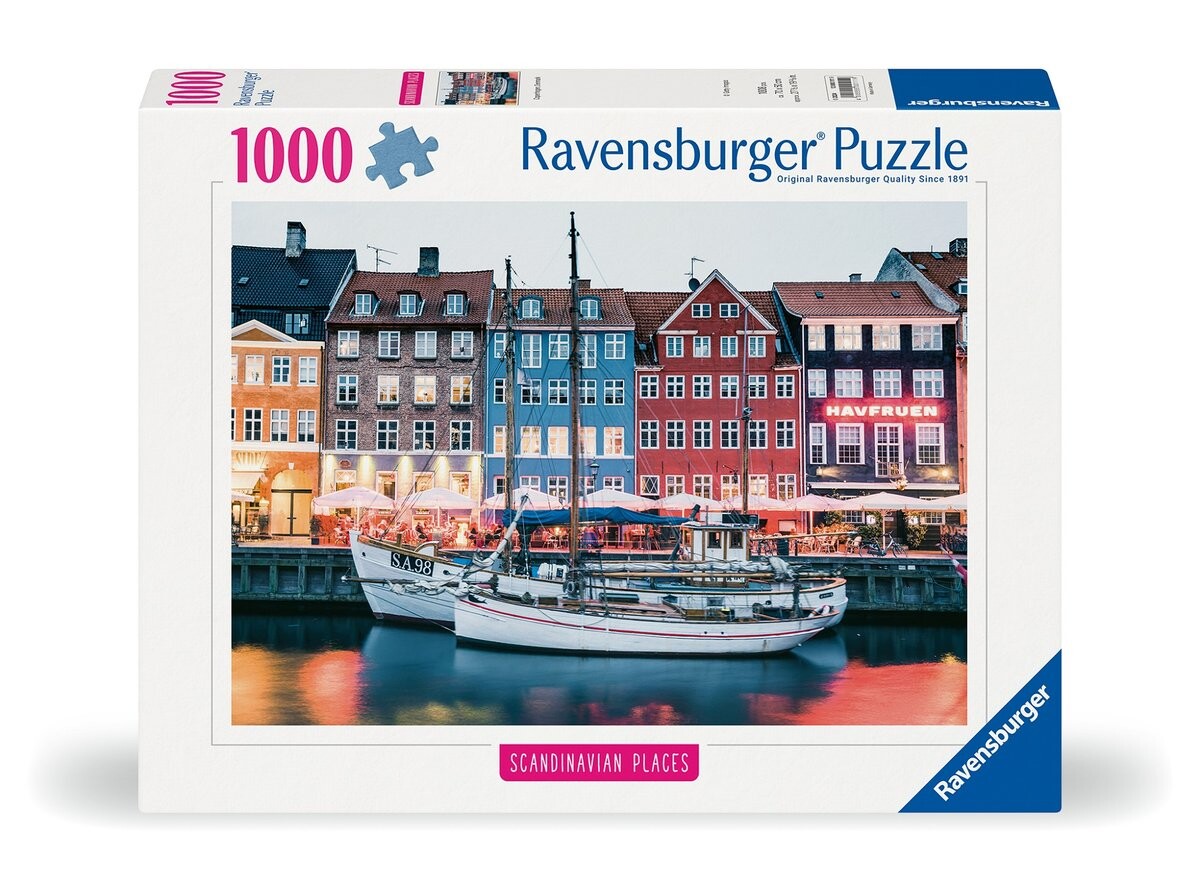 

2D пазл, Скандинавский город, 1000 деталей Ravensburger