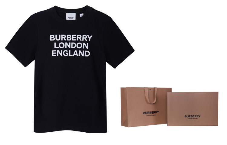 Детская футболка Burberry, цвет Black — фото 3