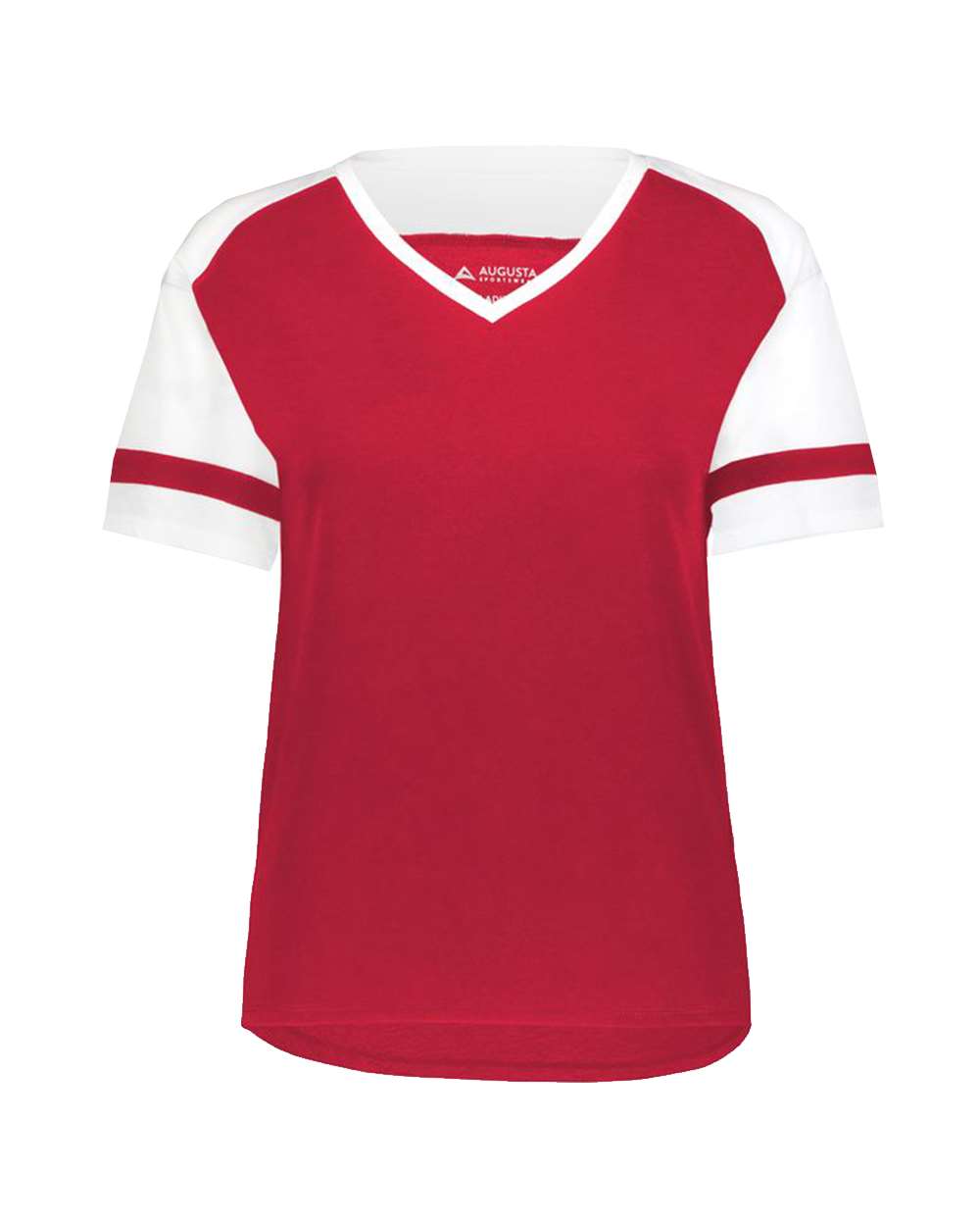 

Женская футболка Triblend Fanatic 2.0 с V-образным вырезом Augusta Sportswear, цвет scarlet/ white