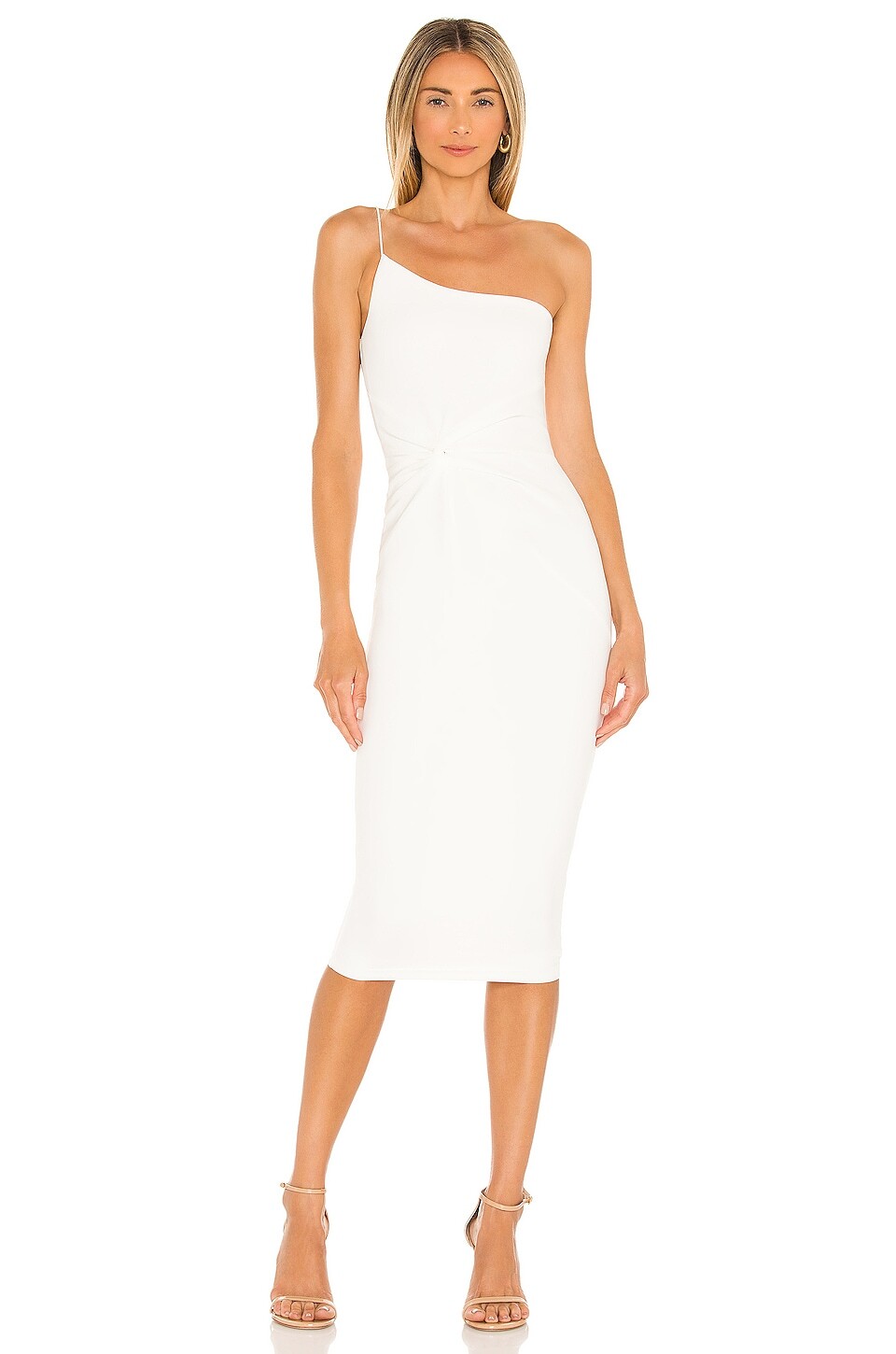 

Платье миди Nookie Lust One Shoulder, белый