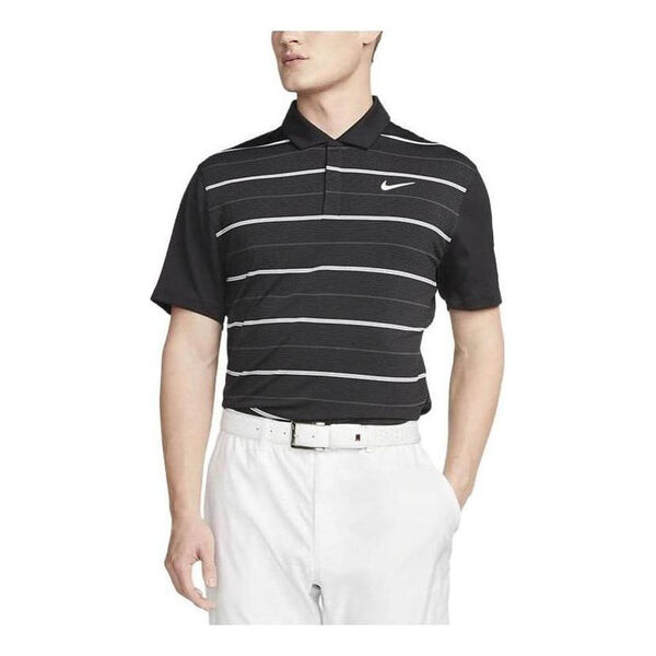 

Рубашка поло dri-fit tiger woods striped golf polo shirt 'black' Nike, черный