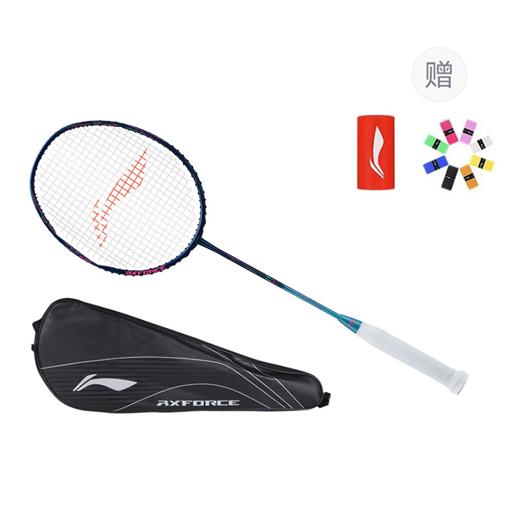 

LINING Thunder 50 Full Carbon бадминтонная ракетка атакующего типа с утяжеленной головкой, жестким стержнем, верхний класс 675mm blue green