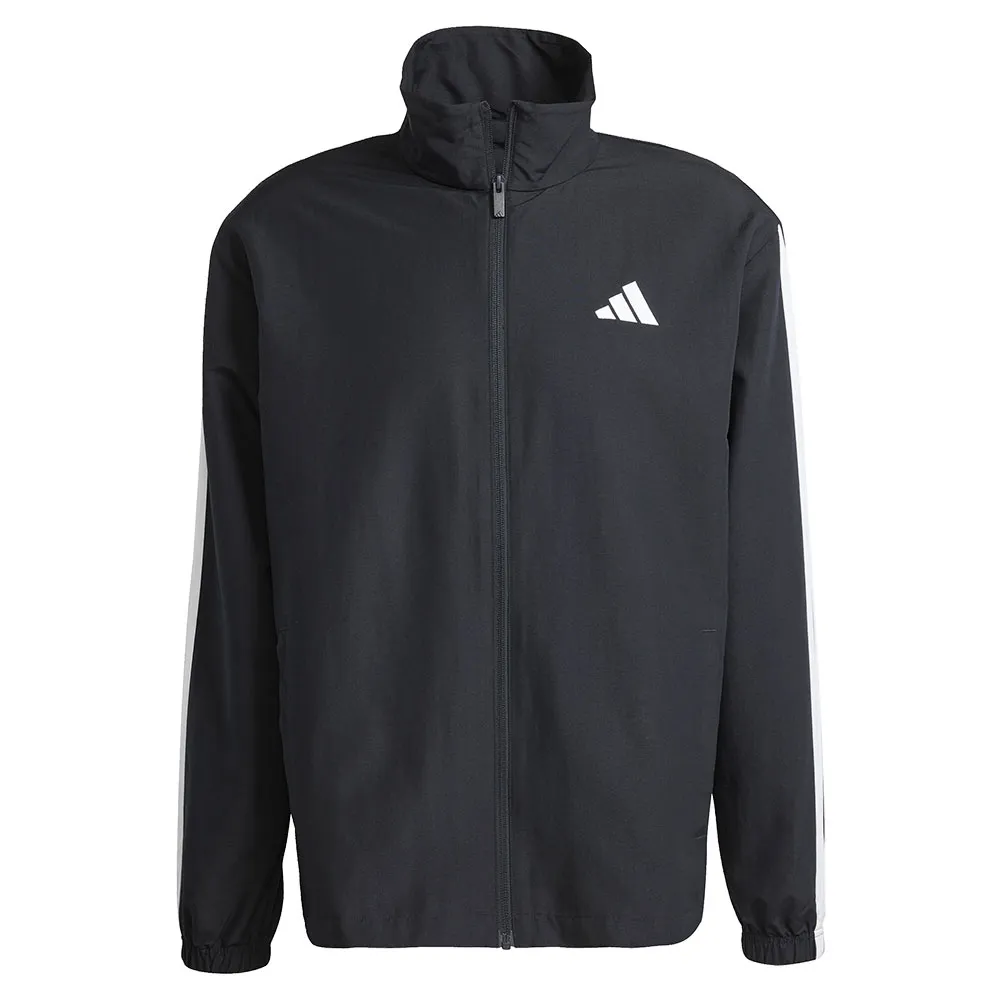 Спортивный костюм adidas Sportswear Basic 3 Stripes Woven, черный — фото 4