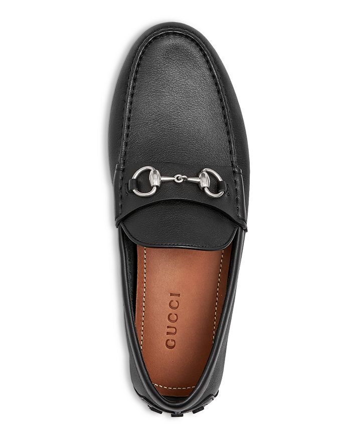 Мужские лоферы Gucci с открытым носком, черный — фото 2