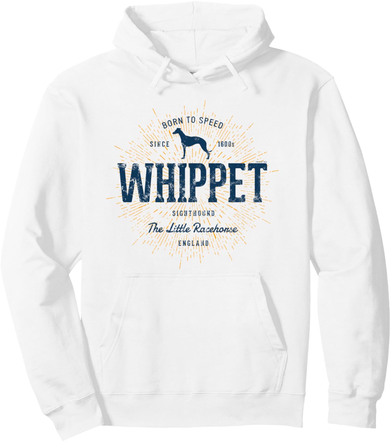 

Винтажная толстовка с изображением уиппета Whippet By Treaja, белый