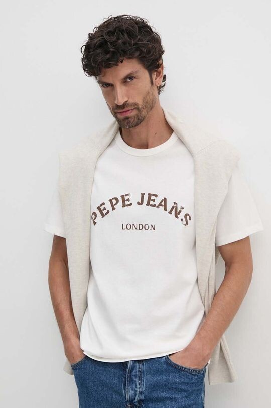 

ANWEN B хлопковая футболка Pepe Jeans, бежевый