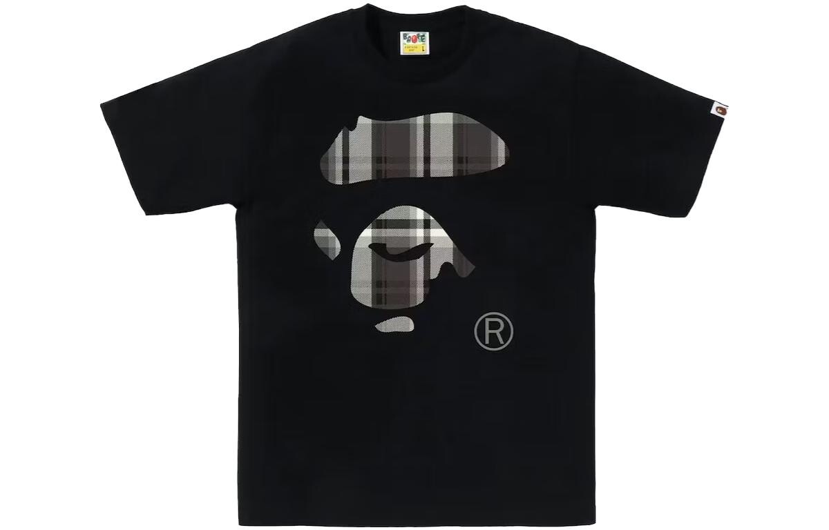 

Футболка BAPE Check Ape Face A Bathing Ape, белый