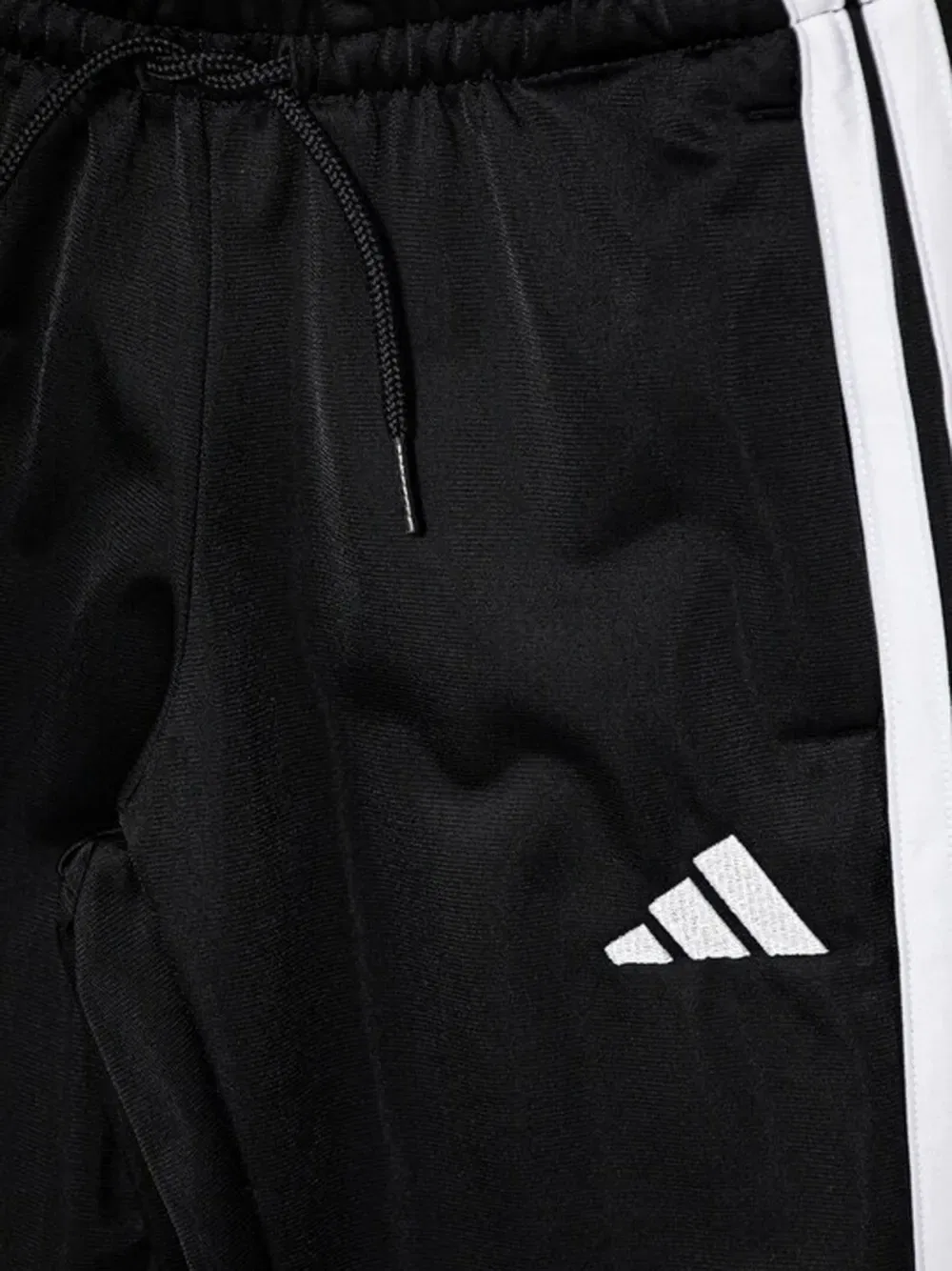 Полосатый спортивный костюм Adidas Kids, черный — фото 4