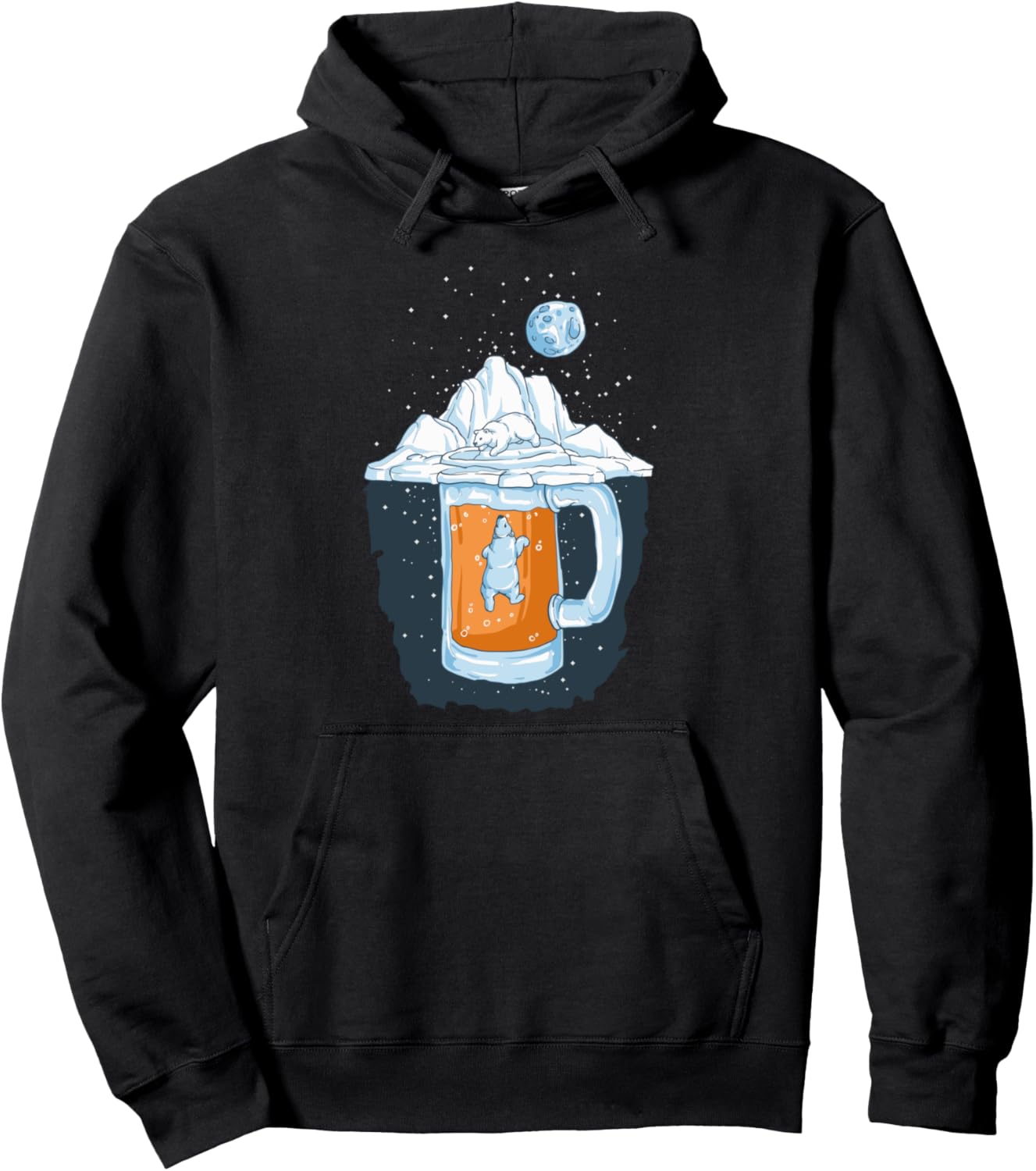 

Толстовка с изображением полярного медведя и пива Polar Beer Cj Merch, черный