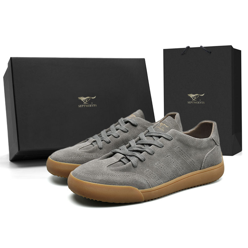 

SEPTWOLVES Мужские низкие кеды серые (стандартный размер кожаной обуви), цвет Gray (Standard Leather Shoe Size)
