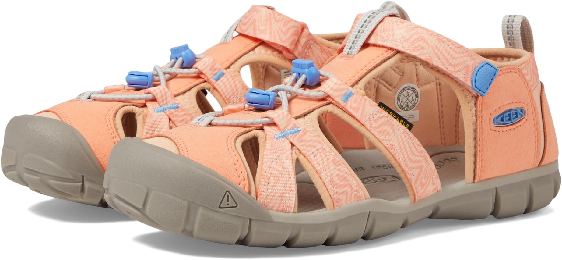 

Сандалии KEEN Kids Seacamp II CNX, цвет Papaya Punch/Marina