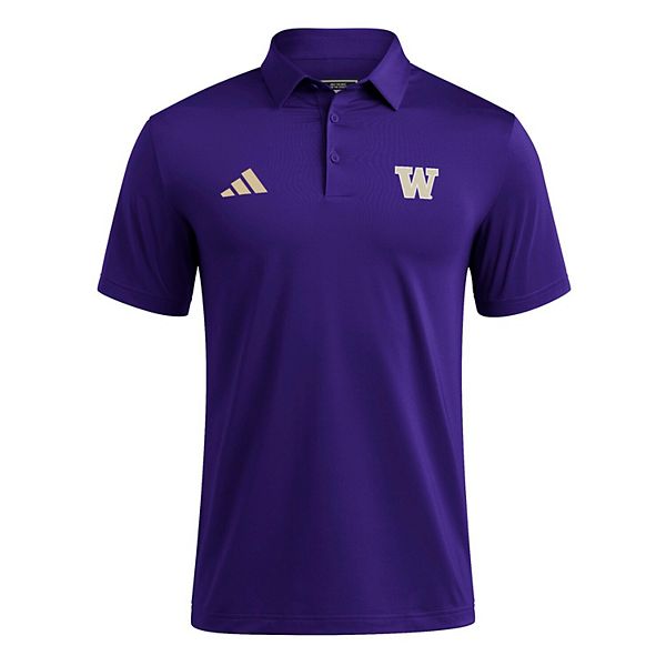 Мужская фиолетовая футболка-поло washington huskies ultimate 365 Adidas — фото 3
