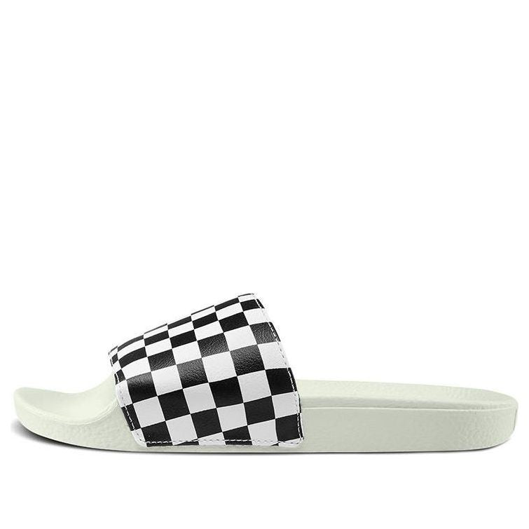Шлепанцы (WMNS) Vans Slide-On 'Checkerboard - White Black', белый