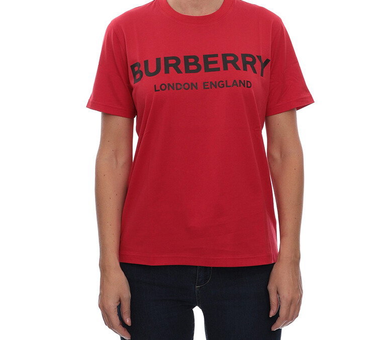 

Футболка женская Burberry, красный / черный