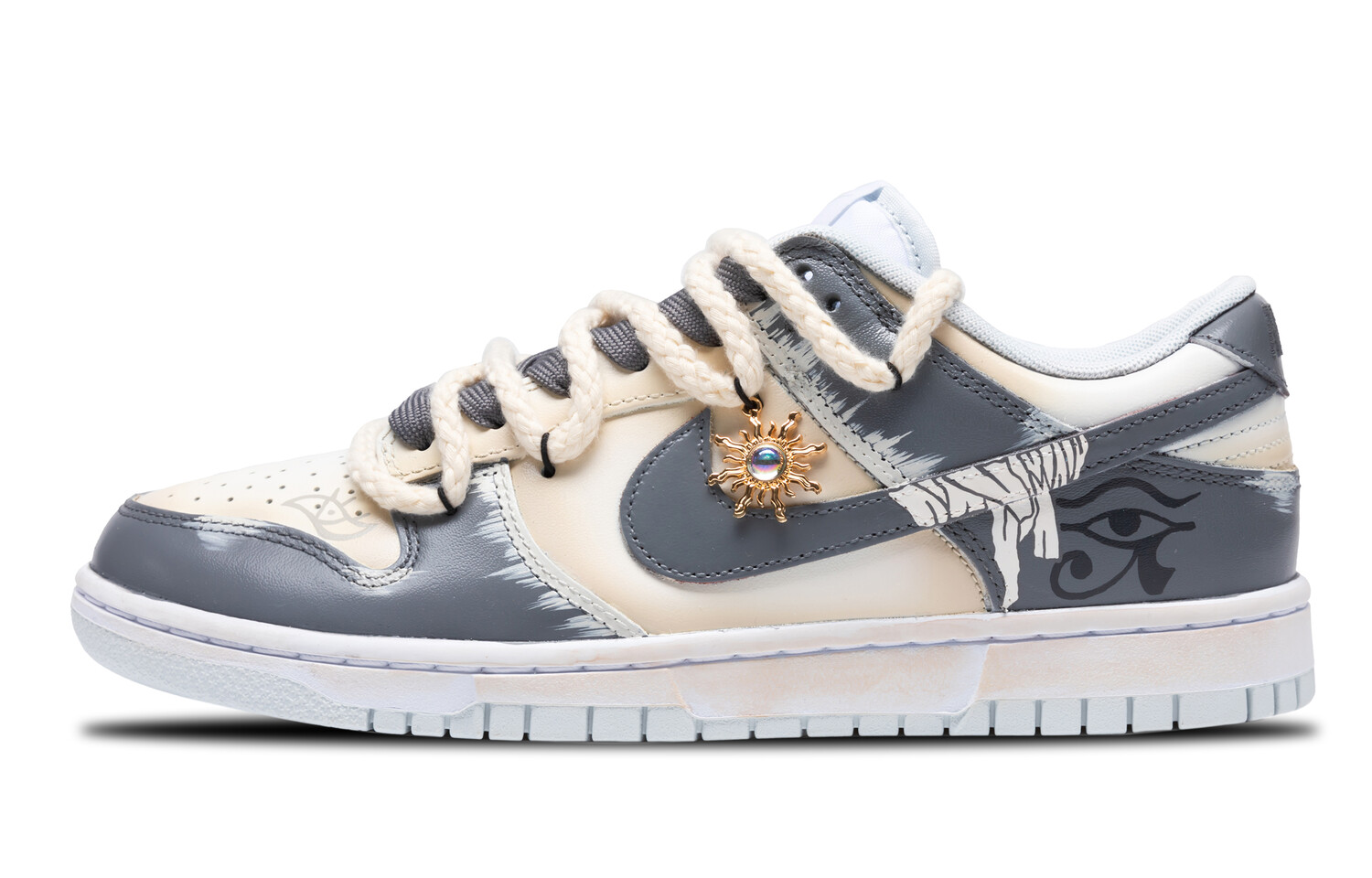 

Кроссовки Nike Dunk Skateboarding Shoes Unisex Low-top Khaki, серый