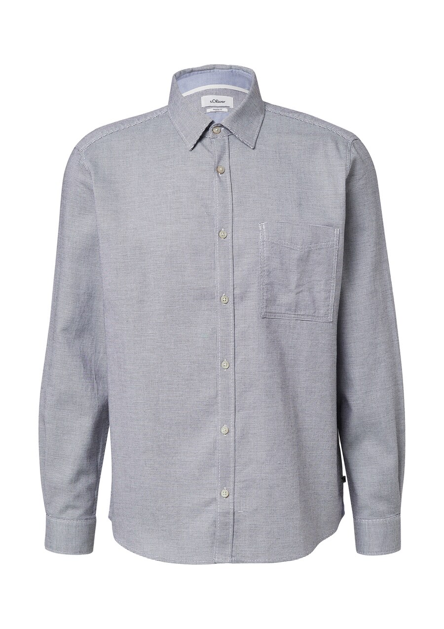 

Рубашка на пуговицах классического кроя s.Oliver, Navy