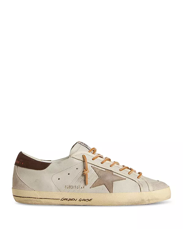 

Мужские кожаные кроссовки Super Star Golden Goose, серый