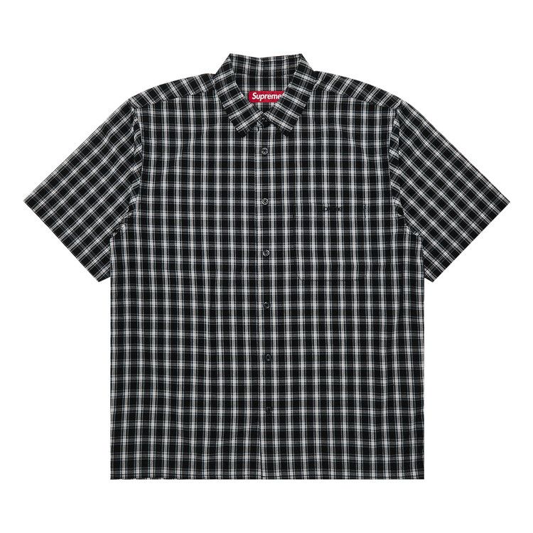 

Рубашка Supreme Mini Plaid Short-Sleeve Shirt, Black