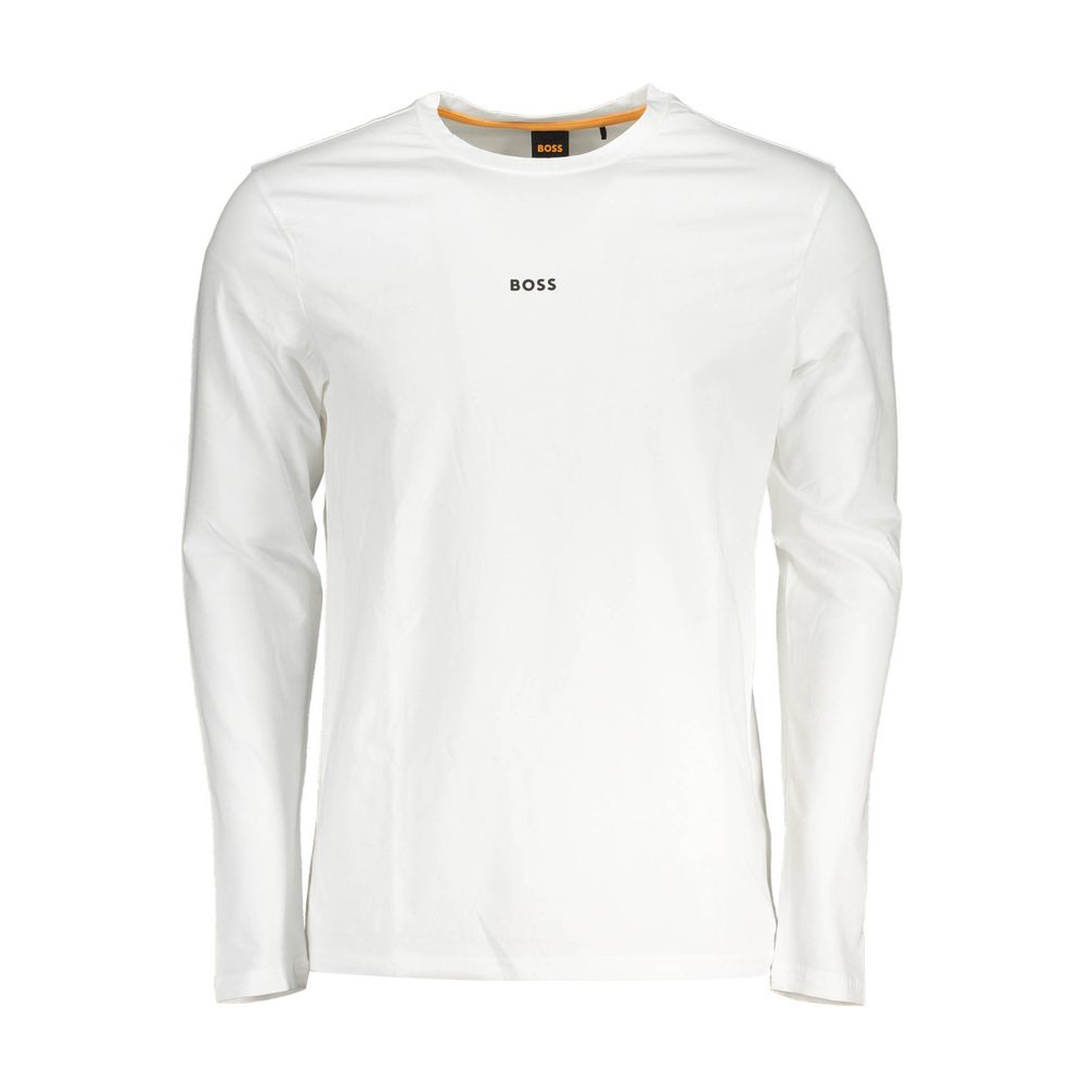 

Белая хлопковая мужская футболка Hugo Boss