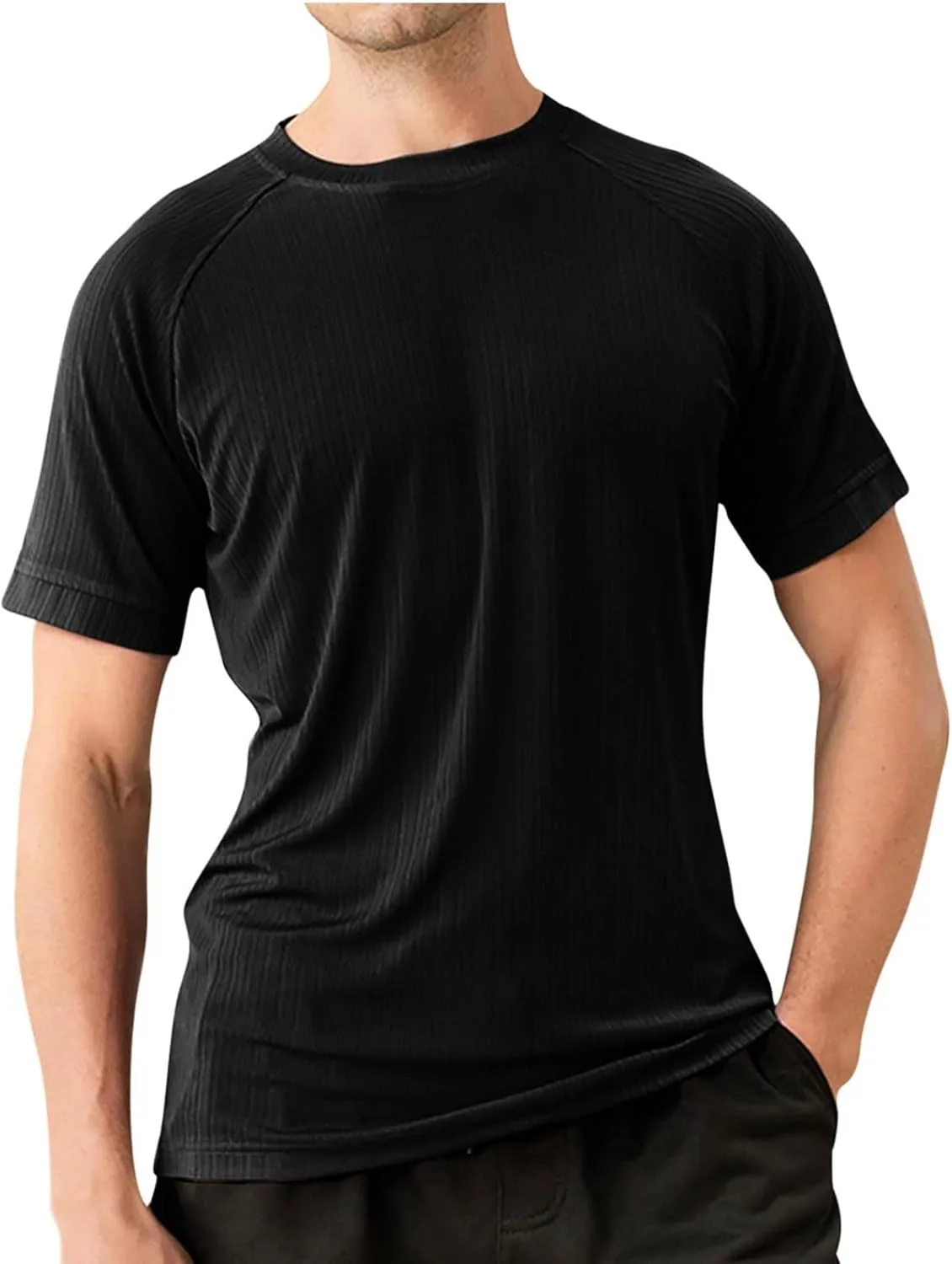 

Мужская футболка Ice Silk с коротким рукавом и круглым вырезом