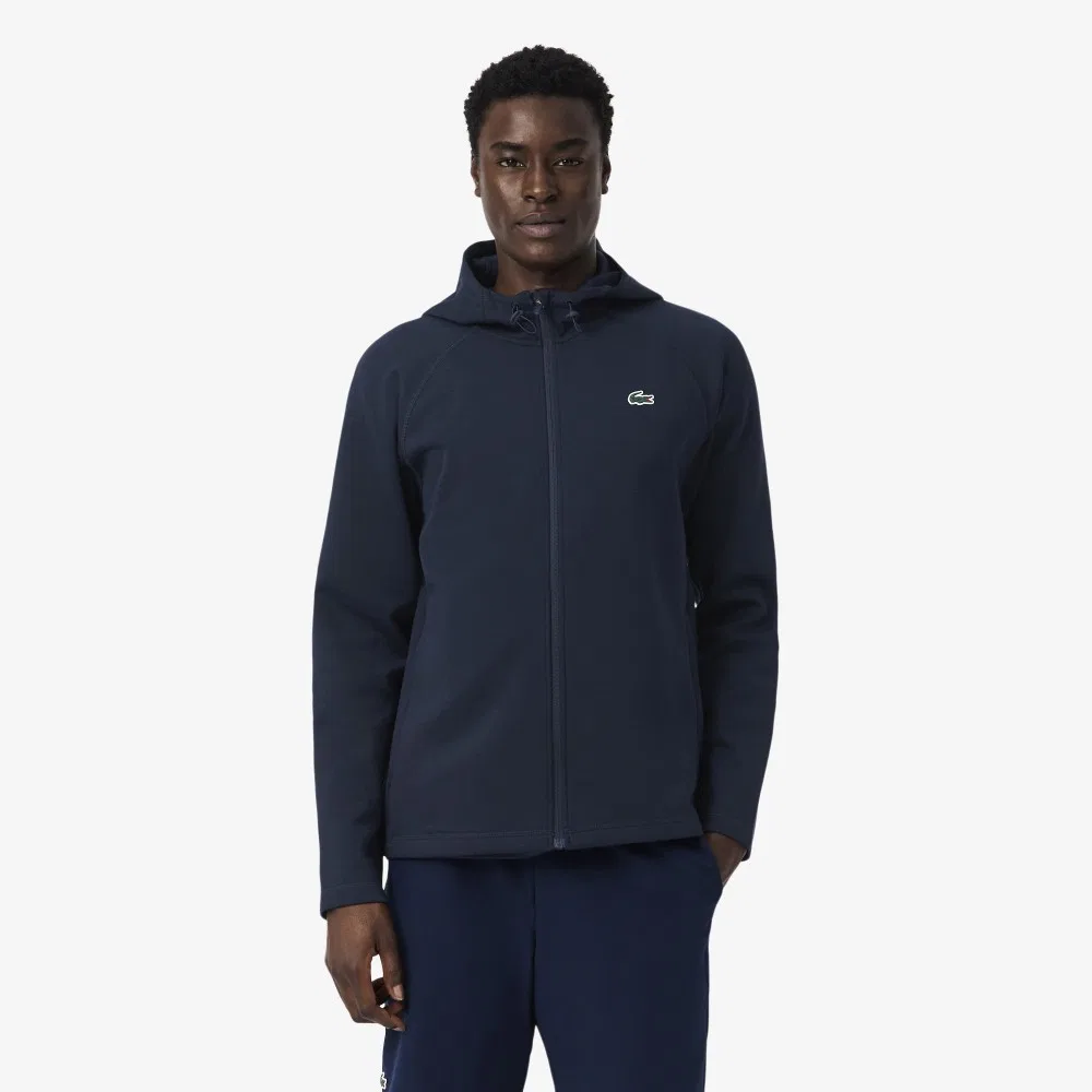 Мужская тренировочная толстовка из джерси, тёмно-синяя, от Lacoste