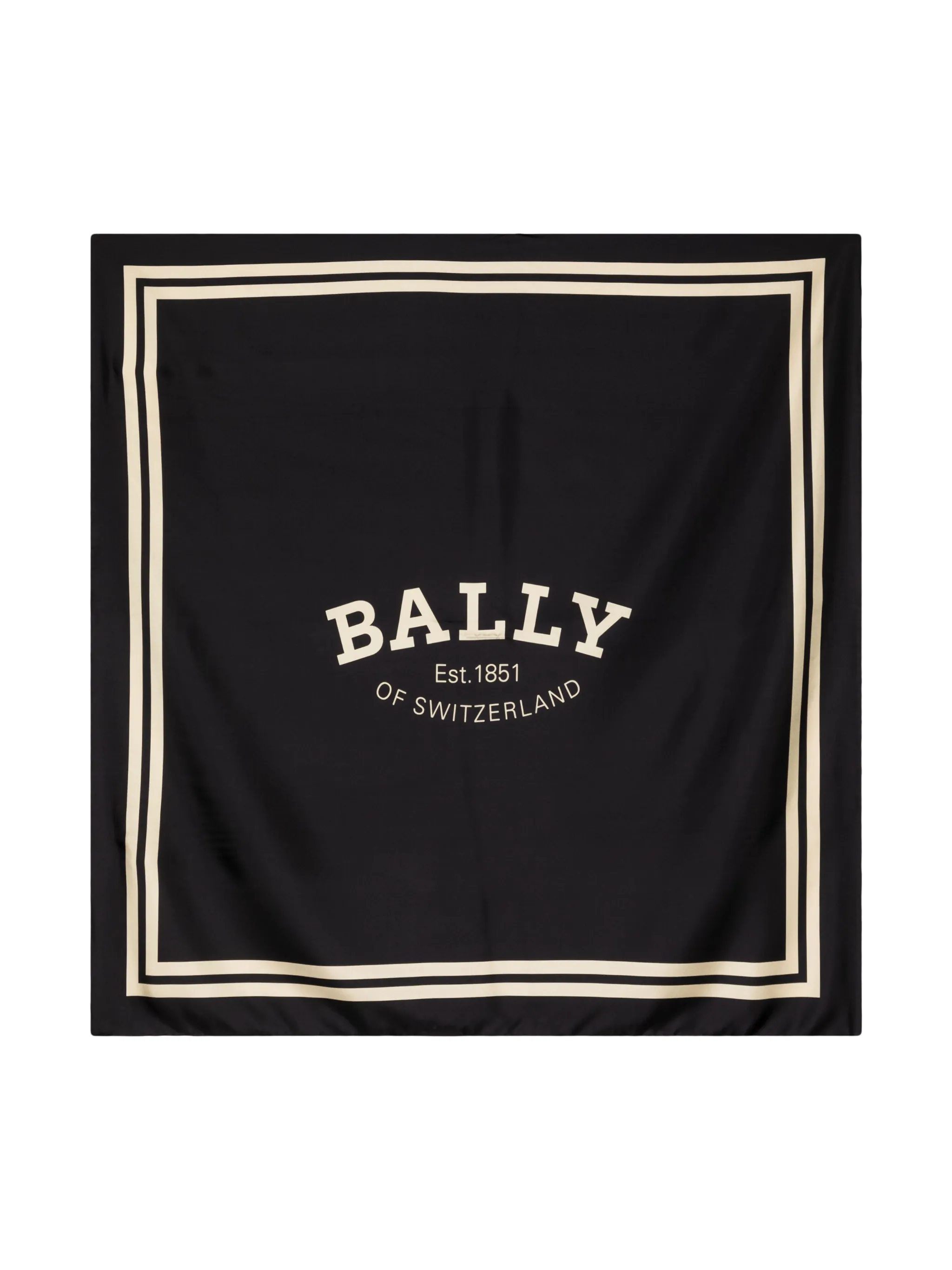 

Шелковый платок с логотипом Bally, черный