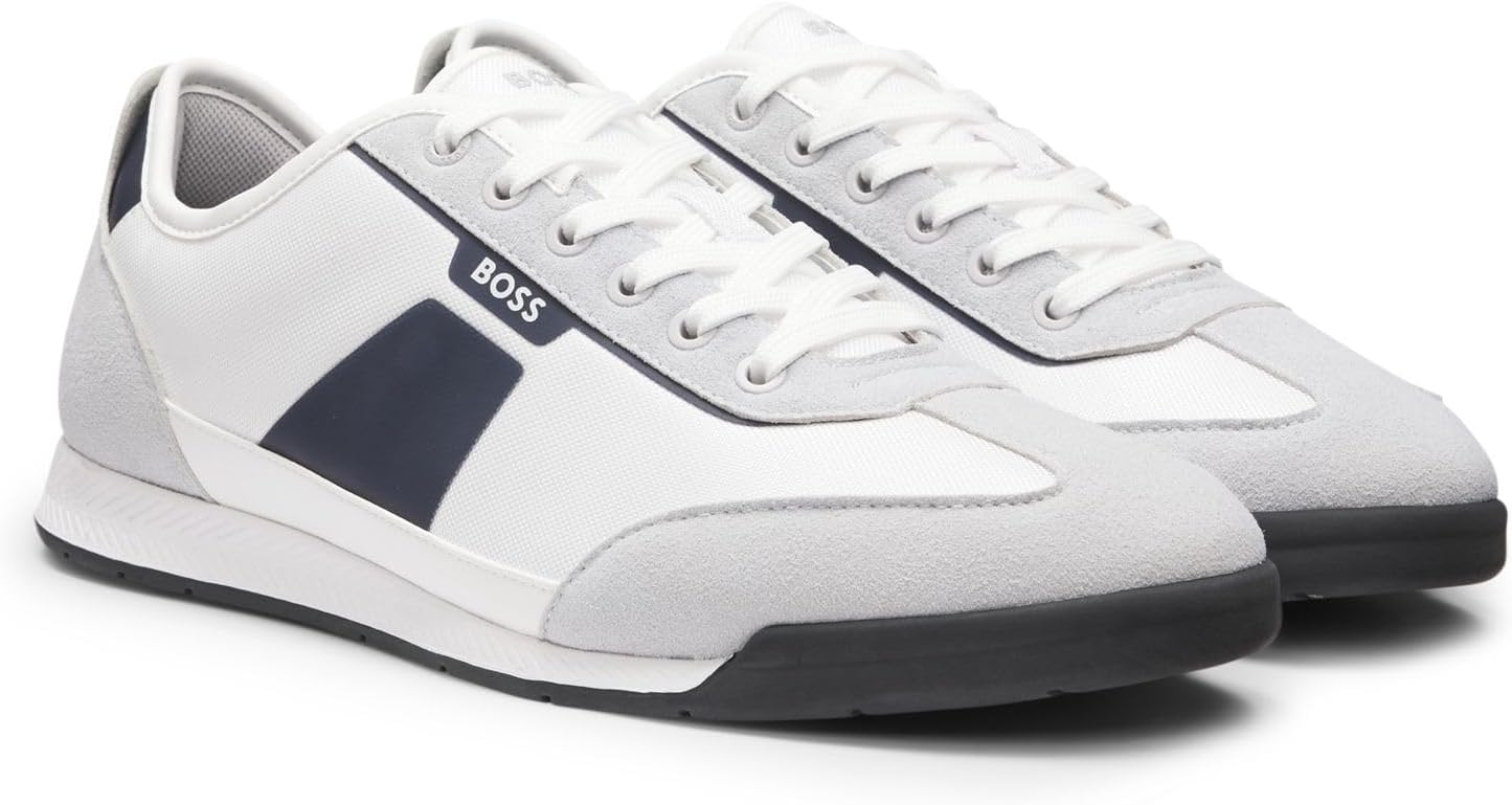 Мужские кроссовки BOSS Mens NitanLowpnymith 10271652 01, белый — фото 3