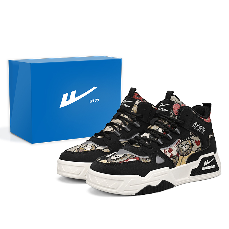 

Warrior Mid-Top Скейтборд обувь мужская, бежево-черная