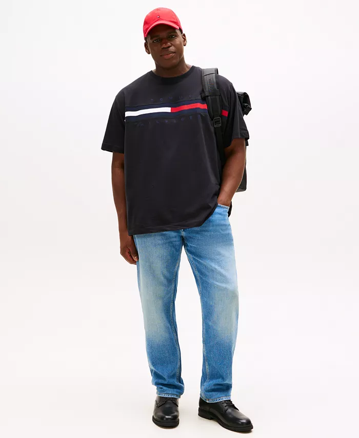Мужская футболка с коротким рукавом Big & Tall Tino Logo Tommy Hilfiger, черный — фото 4