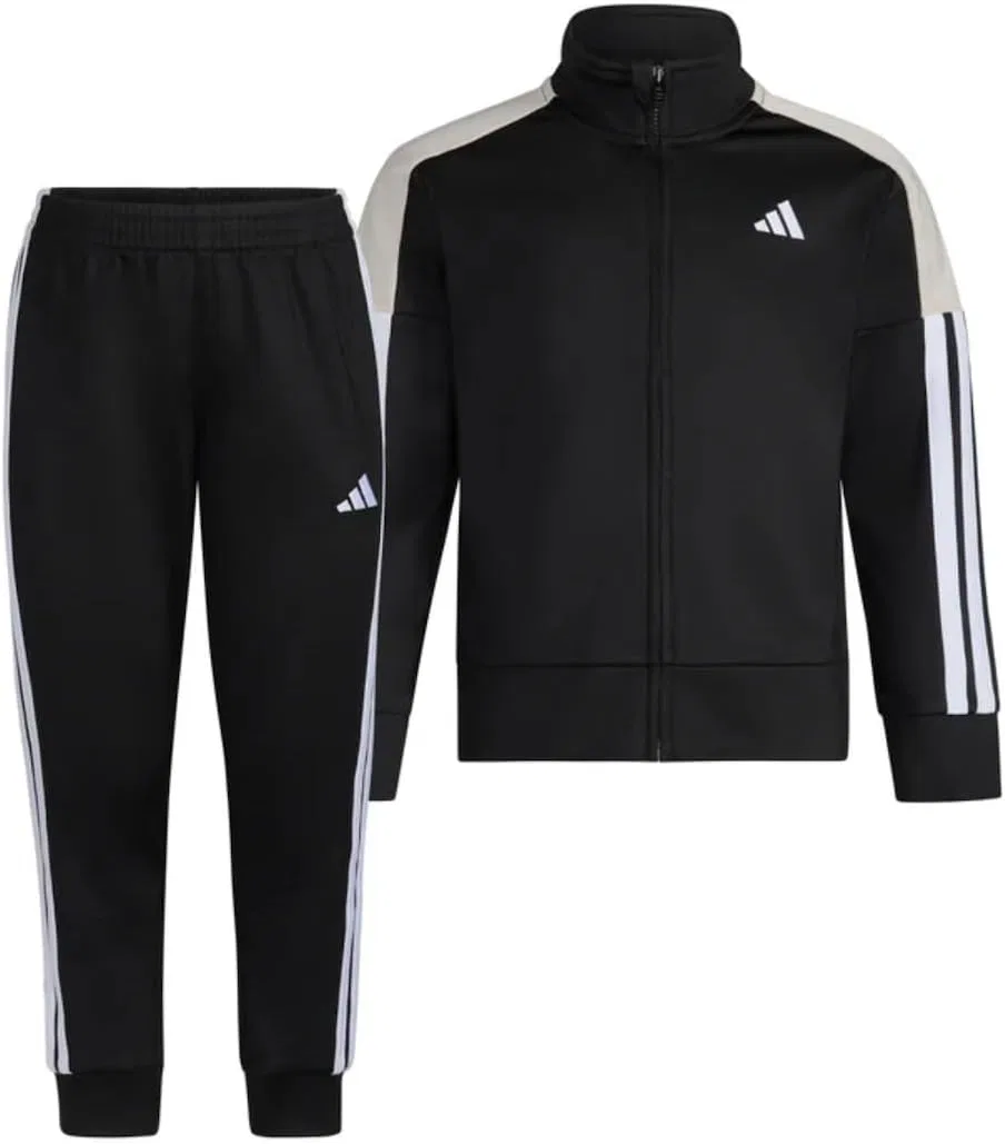 Детский спортивный костюм adidas, куртка и джоггеры, Black, 2-7 — фото 4