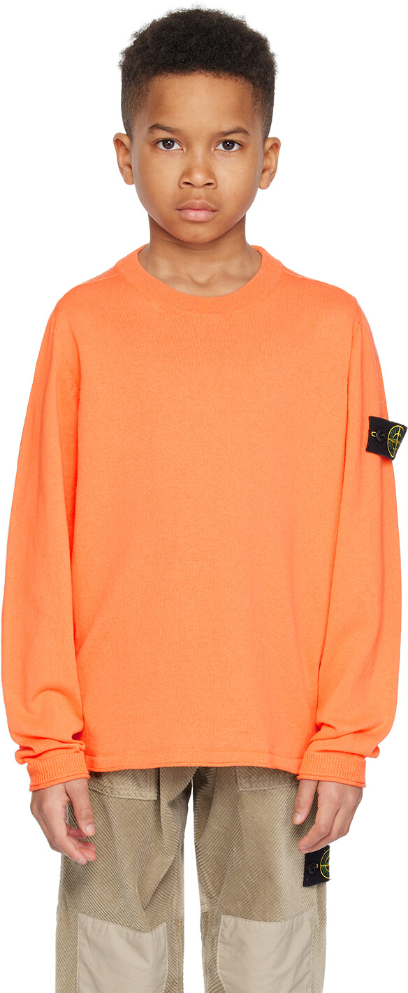 

Детский свитер с закругленными краями Stone Island Junior