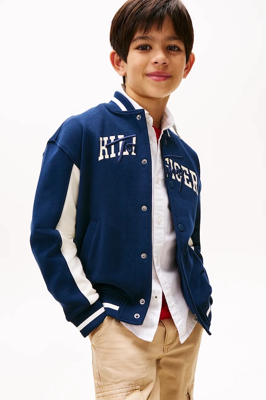 

Детская хлопковая толстовка Tommy Hilfiger, темно-синий