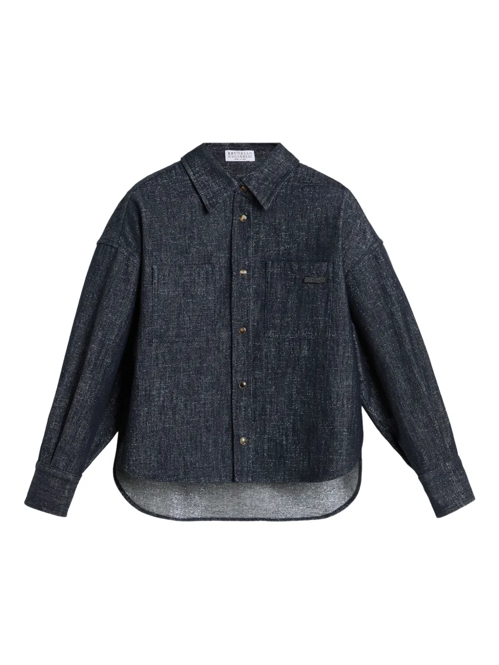 

Джинсовая рубашка Brunello Cucinelli Kids, синий
