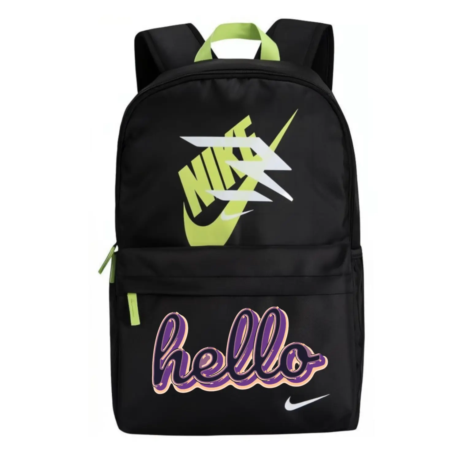 

Nike Полиэстеровый рюкзак унисекс черный, hello