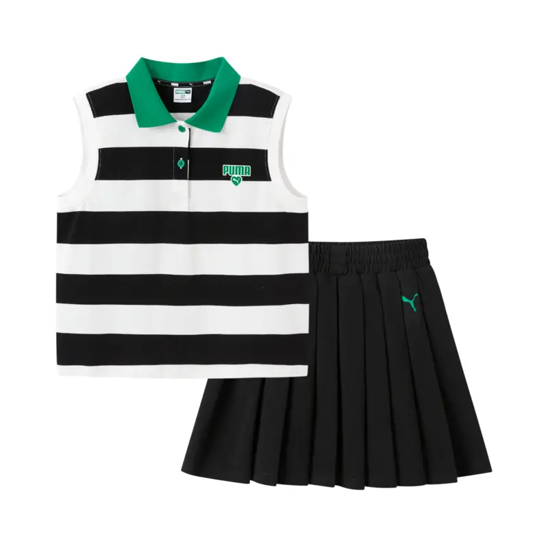 

PUMA Детский комплект с юбкой для детей 3-7 лет SS25 черный белый тон 00391