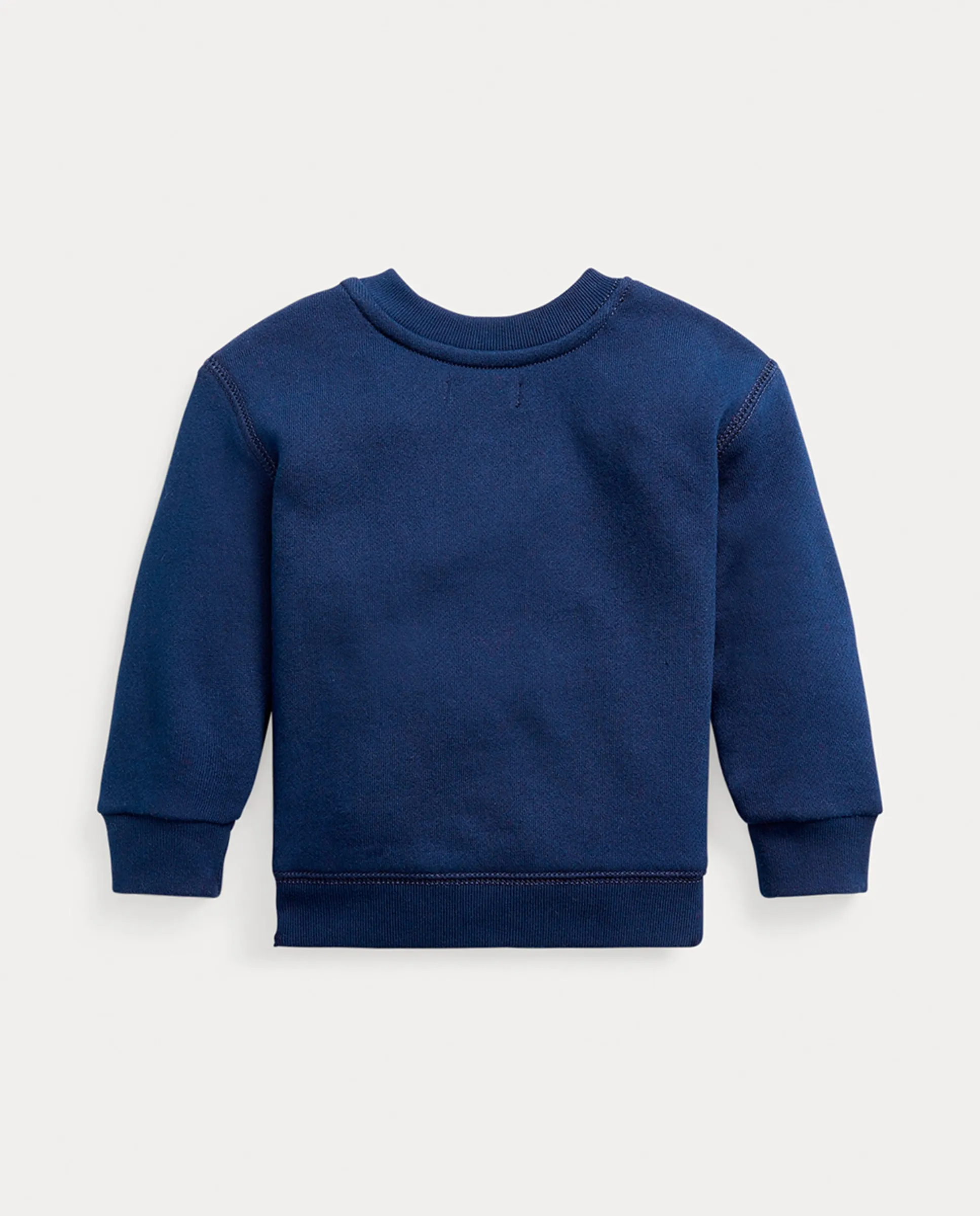 Детский флисовый свитшот с круглым вырезом Polo Ralph Lauren, темно-синий — фото 2
