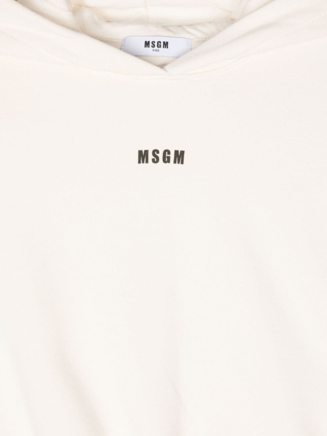 MSGM Kids толстовка с вышитым логотипом, нейтральный цвет — фото 2