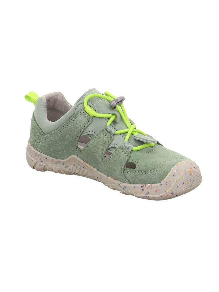 Superfit Кожаные полусандалии Barefoot "Trace" зеленого цвета — фото 4