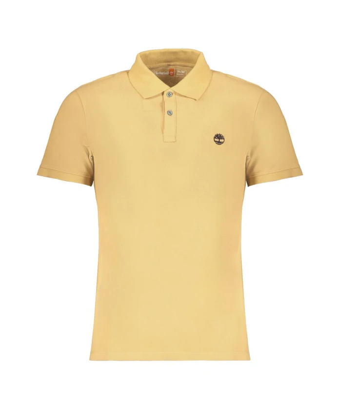 

Бежевая приталенная рубашка-поло из хлопка Timberland, бежевый