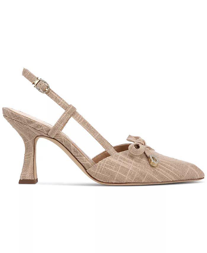 Женские туфли-лодочки Monica с острым носом и бантом на бретельке Circus Ny By Sam Edelman, загар/бежевый — фото 2