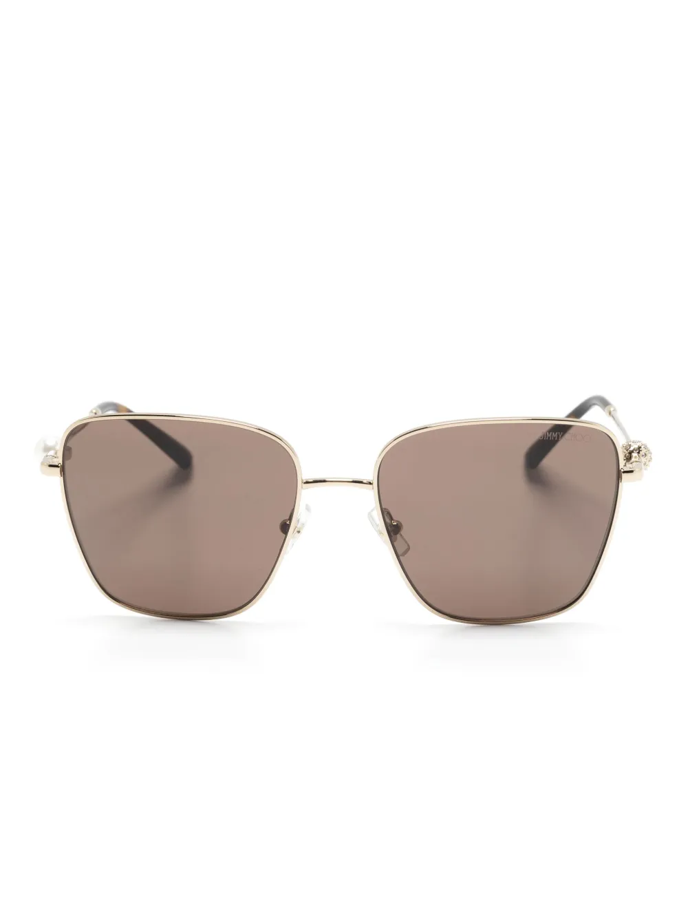 

Солнцезащитные очки в массивной оправе Jimmy Choo Eyewear, золотой