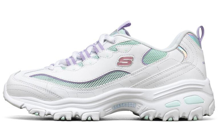 Кроссовки Skechers D'Lites 1.0 Chunky Sneakers Women's Low-Top White/Light Green