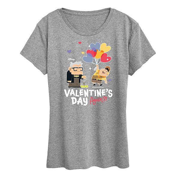 

Футболка с принтом "S up women's valentine's day again" Disney / Pixar, Heather Gray