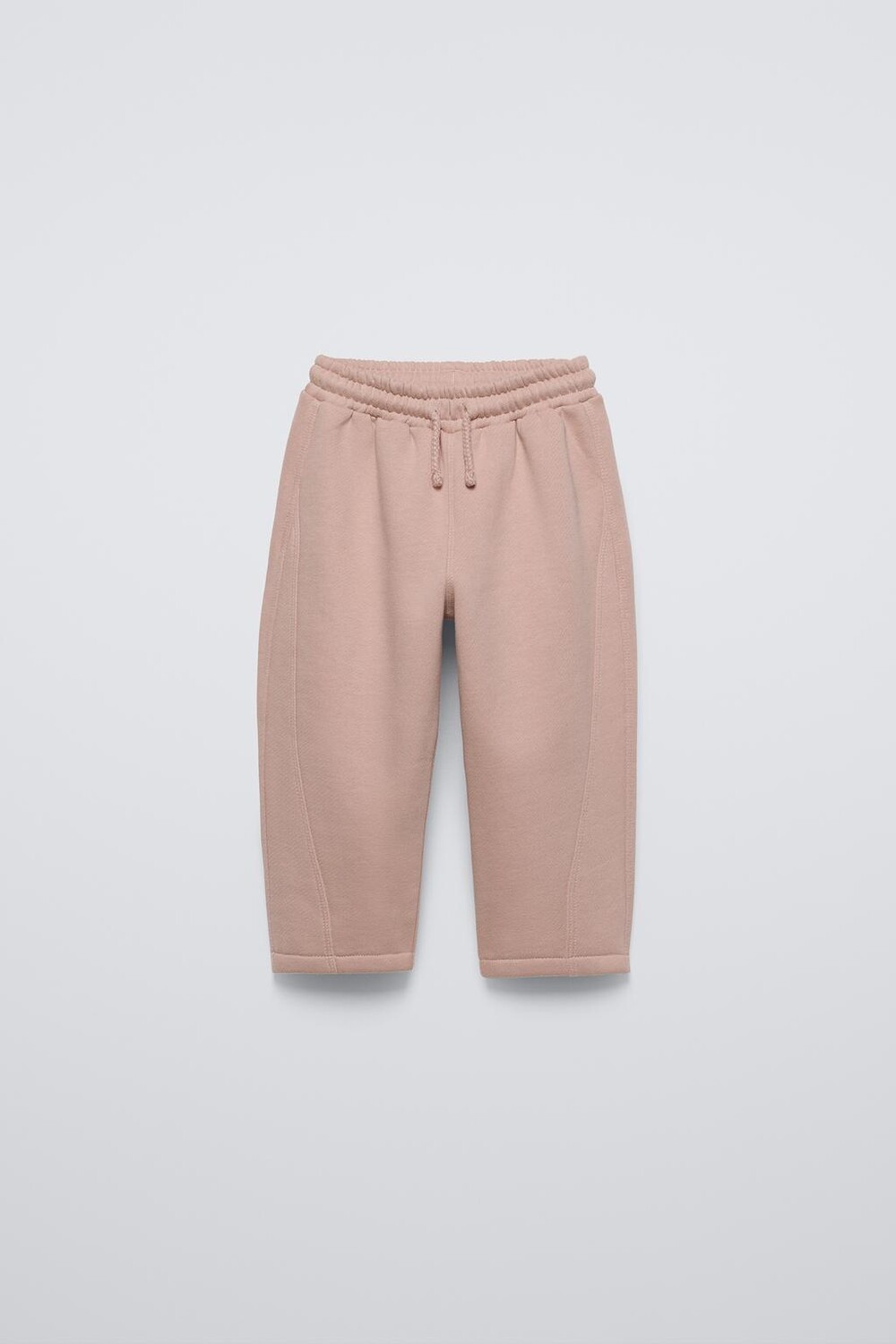 

Брюки со швами и этикеткой ZARA, коричневый/серо-коричневый