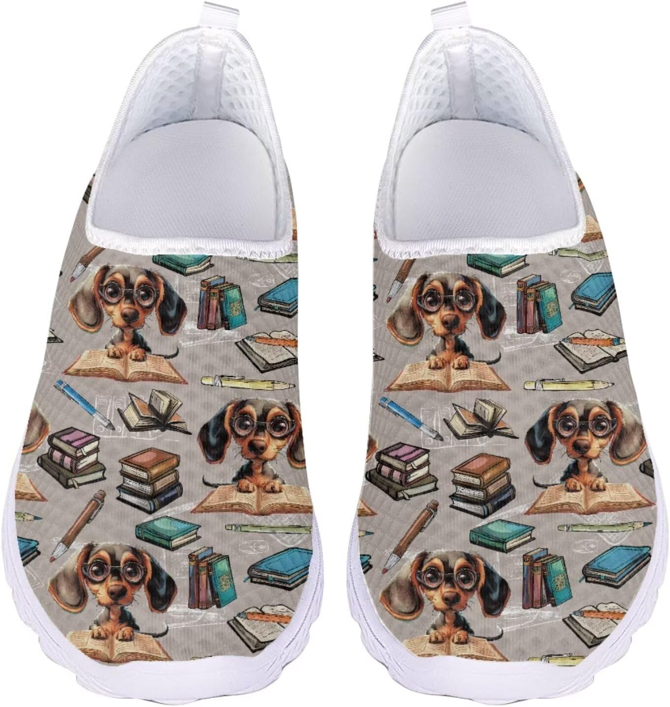 

Унисекс спортивные прогулочные кроссовки Jeiento, с сеткой, Dachshund Dogs