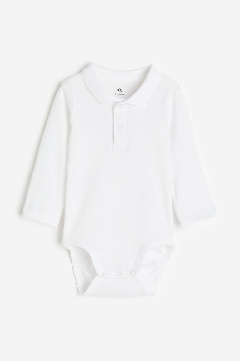 

Боди с воротником H&M, белый
