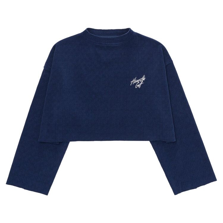 

Толстовка Honor The Gift D-Holiday Textured Cropped Crewneck Blue, синий
