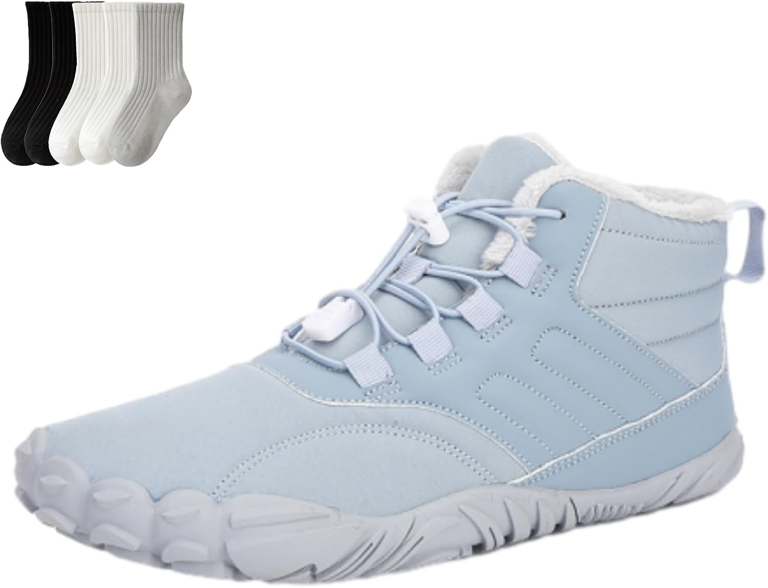 

Зимние походные босоножки для женщин и мужчин 2025, водонепроницаемые и противоскользящие ботинки с широкой носочной частью Rolinb, светло-голубой