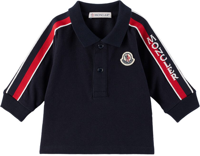 

Поло с длинными рукавами Baby Navy Tricolor Темно-синий Moncler Enfant