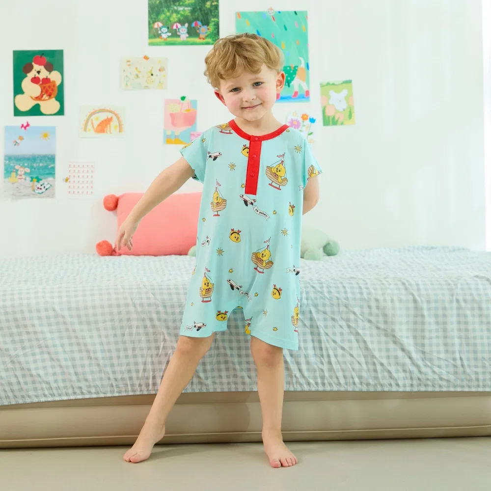 Детский боди из хлопка и модала Rototobebe, небесно-голубой